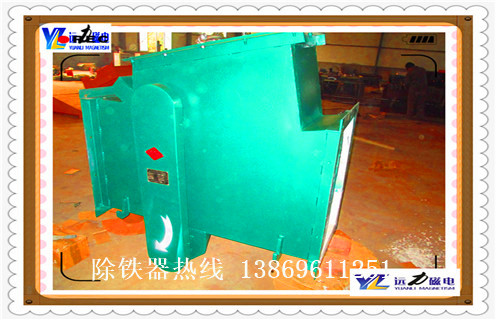 管道自卸除鐵器，吉林管道自卸除鐵器圖片_遠(yuǎn)力山東永磁管道除鐵器應(yīng)用安裝示意圖型12000高斯_可定制工作原理 